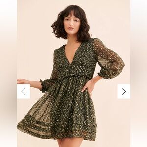 Urban Outfitters Chiffon Printed Dress